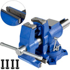 6-Inch Heavy Duty Bench Vise with 360° Swivel Base and High Clamping Force