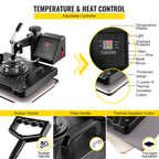 8-in-1 Digital Heat Press Machine for T-Shirts, Mugs, Caps, and More