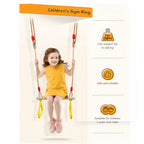 Wooden Swing Children's Swing with Adjustable Rope Swing Set Indoor & Outdoor