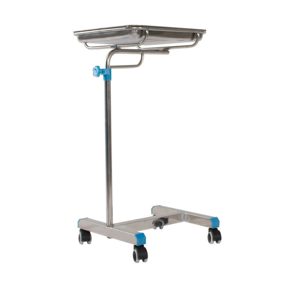 Mobile Mayo Tray Stainless Steel Trolley Surgical Medical Salon Instrument Cart