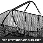12PCS Metal Shopping Baskets with Handles - Durable and Space-Saving Design