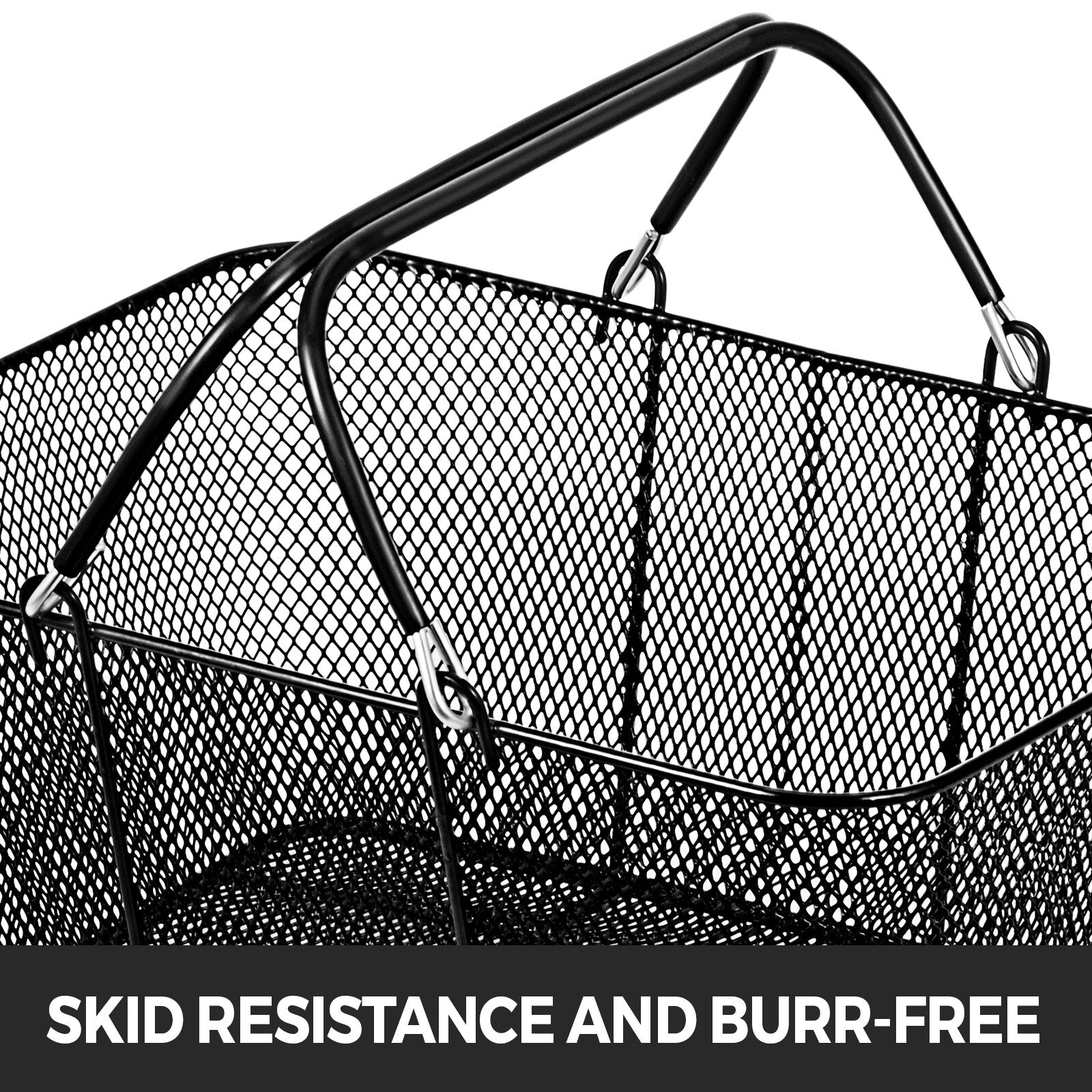 12PCS Metal Shopping Baskets with Handles - Durable and Space-Saving Design
