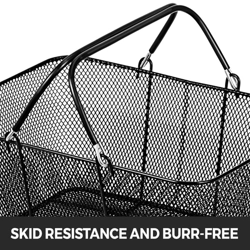 12PCS Metal Shopping Baskets with Handles - Durable and Space-Saving Design