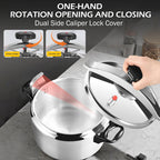 9L Pressure Cooker Thicken Explosion-Proof 304 Stainless Steel One Hand Locking