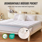 King Size Memory Foam Mattress Topper with Cooling Gel, 101.6 mm Thickness