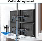 Quad Monitor Desk Mount 4 Monitor Stand Adjustable Screen Stand Can Tilt Swivel