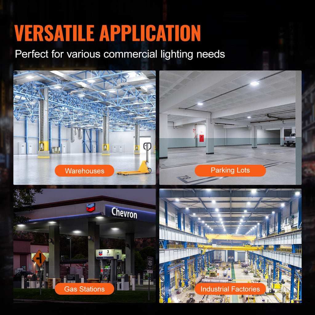 4-Pack 150W LED Canopy Lights 16500LM 5000K for Outdoor Use