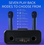 Bluetooth Karaoke Speaker & 2 Wireless Microphones Rechargeable Karaoke Machine