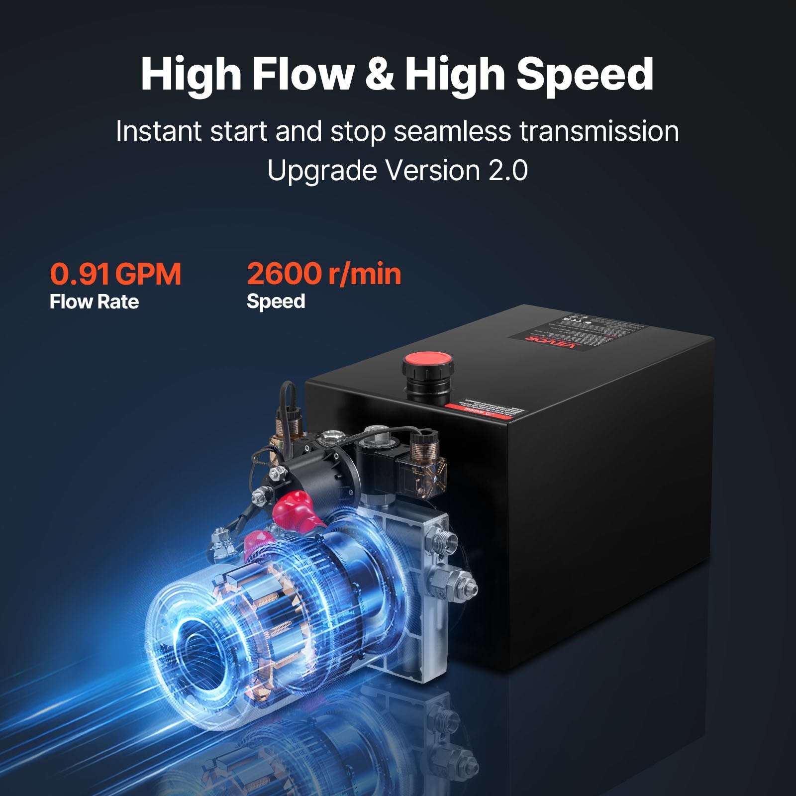 12 L Hydraulic Power Unit, Double Acting Dump Trailer Pump, 22 MPa Max Relief Pressure & 3.4 L/min Flow Rate, DC 12V Hydraulic Pump with Metal Reservoir for Dump Trailer Car Lifting
