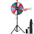 18 Inch Tabletop Color Prize Wheel with Folding Tripod Floor Stand 14 Slots