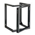 12U Wall Mount Server Rack, 68.04 kg Max Load Capacity, Open Frame Network Rack with 180 Degrees Gate Swing Door, Carbon Steel, Ideal for IT Network Equipment & AV Devices Computer Server, Black