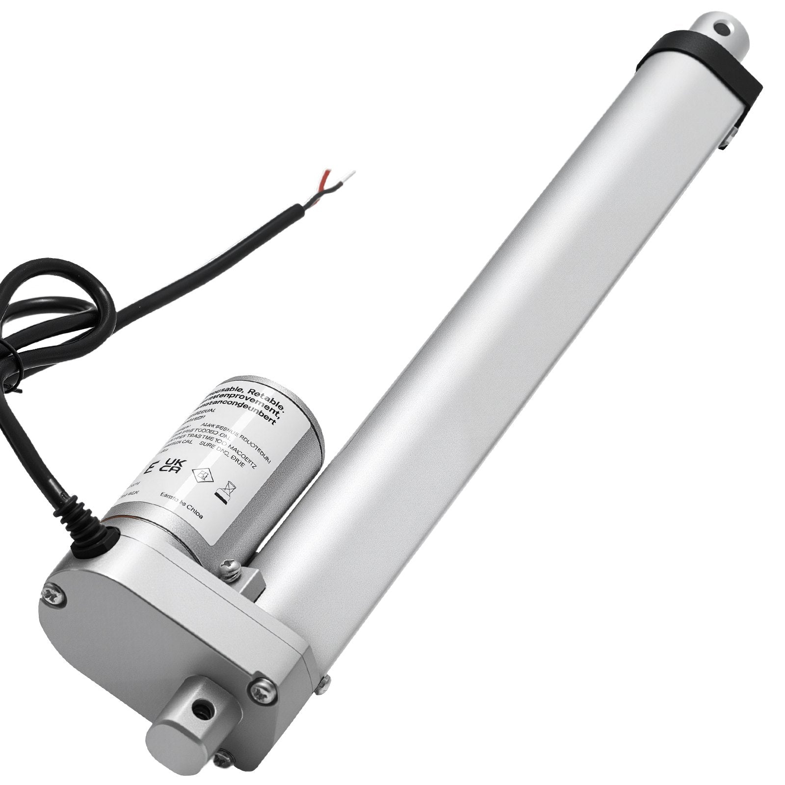 12V Linear Actuator, 250mm Stroke 15mm/s High-Speed 1000N Linear Motion Actuator - with IP54 Protection & Mounting Bracket for Lift Desk, Recliner Chairs, Window Door Opener