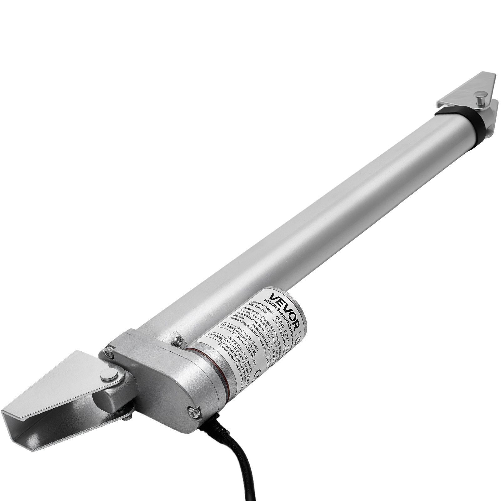 12V Linear Actuator, 250mm Stroke 15mm/s High-Speed 1000N Linear Motion Actuator - with IP54 Protection & Mounting Bracket for Lift Desk, Recliner Chairs, Window Door Opener