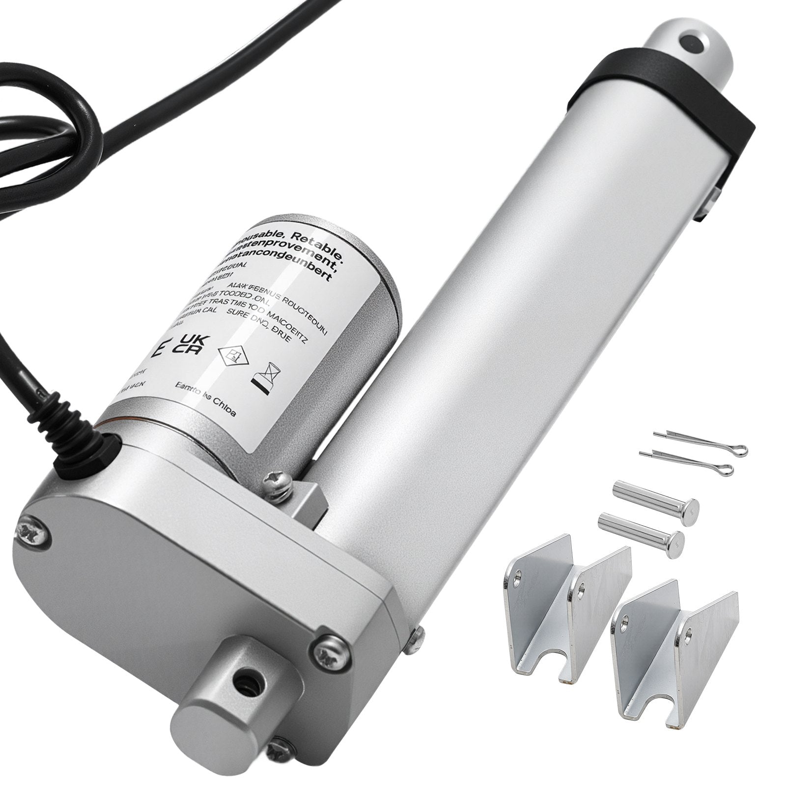 12V Linear Actuator, 101.6mm Stroke 15mm/s High-Speed 1000N Linear Motion Actuator - with IP54 Protection & Mounting Bracket for Lift Desk, Recliner Chairs, Window Door Opener