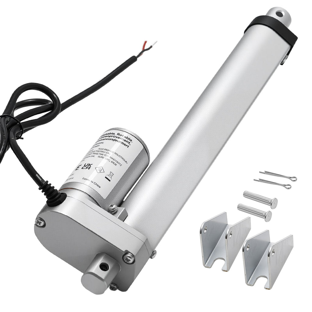 12V Linear Actuator, 203.2mm Stroke 15mm/s High-Speed 1000N Linear Motion Actuator - with IP54 Protection & Mounting Bracket for Lift Desk, Recliner Chairs, Window Door Opener