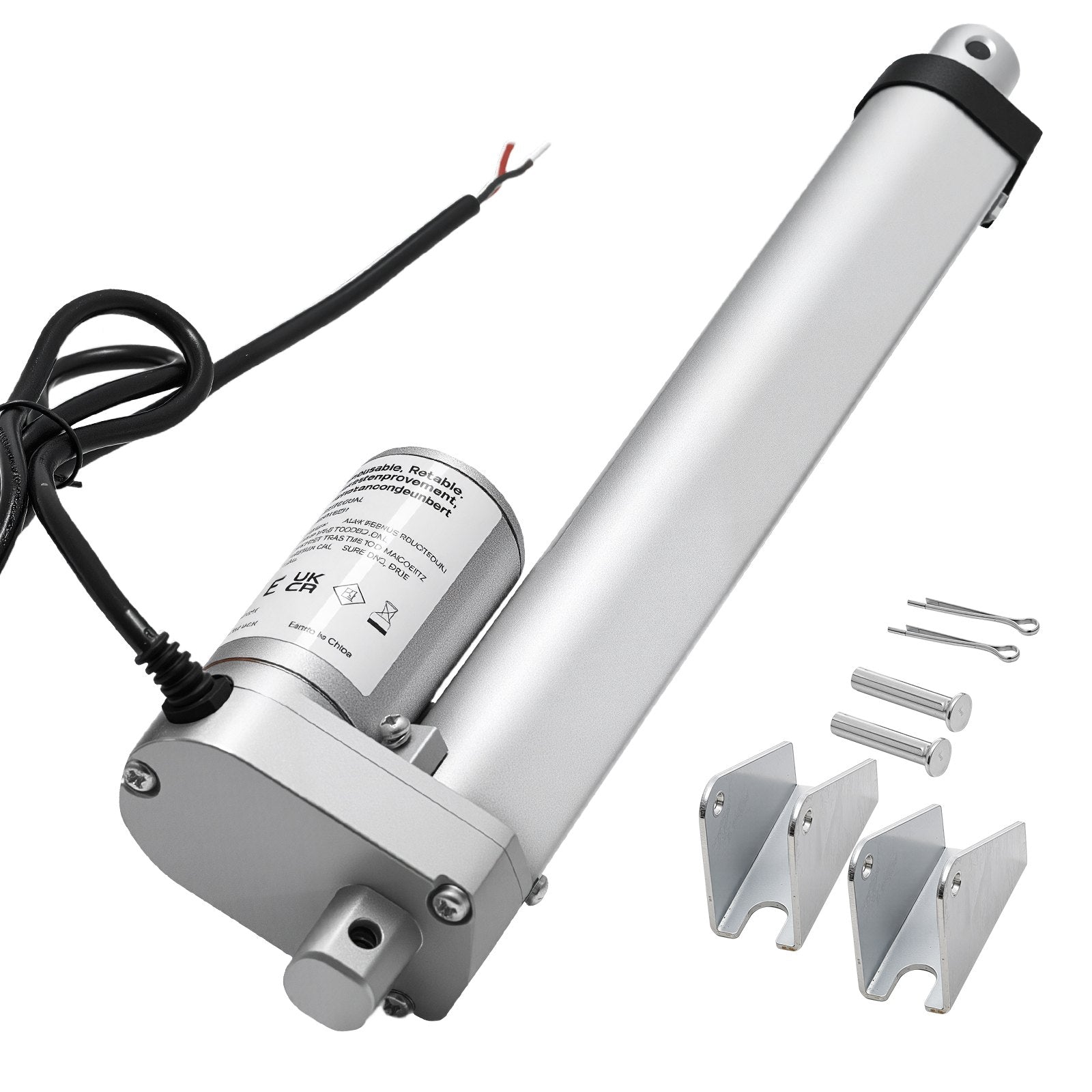 12V Linear Actuator, 203.2mm Stroke 15mm/s High-Speed 1000N Linear Motion Actuator - with IP54 Protection & Mounting Bracket for Lift Desk, Recliner Chairs, Window Door Opener
