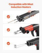 10Pcs Magnetic Induction Heater Coil, Inductor Heat Accessories, Mini Heater Coil Kit with Flexibility and Long Lifespan, for Removing Rusty Bolts and Nuts, 8 Coils + 1 U-Shaped + 1 Free Forming