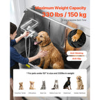 127 cm Electric Dog Grooming Bath Tub Stainless Steel w Water Filter Left