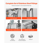 127 cm Electric Dog Grooming Bath Tub Stainless Steel w Water Filter Left