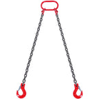 8 mm x 150 cm Chain Sling 2 Legs G80 Lifting Chain with Grab Hooks 2993 kg