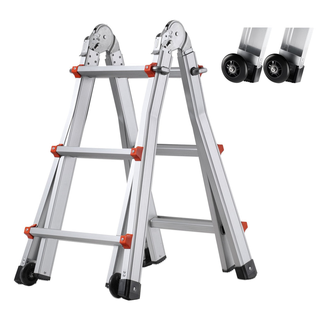 Telescoping Ladder A Frame 9.5 FT Extension Multi-Function for Homework
