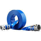 Backwash Hose, 2 in x 50 ft, Heavy-Duty PVC Flat Pool Discharge Hose with