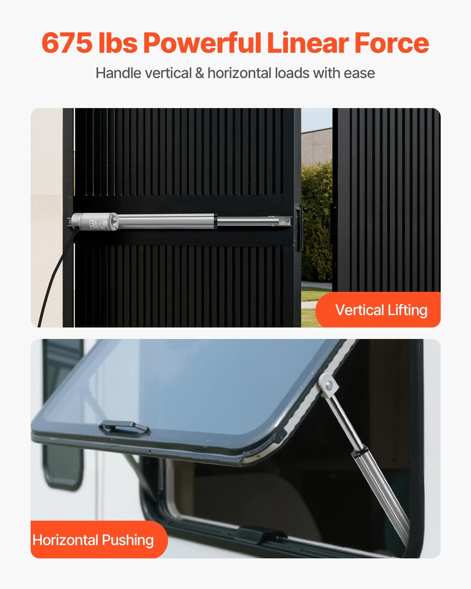 12V Linear Actuator, 304.8mm Stroke IP65 Waterproof Linear Actuator, 3000N 5mm/s Motion Actuators with Mounting Bracket for Solar Trackers, Industrial Machinery, Door Opener