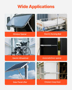 12V Linear Actuator, 304.8mm Stroke IP65 Waterproof Linear Actuator, 3000N 5mm/s Motion Actuators with Mounting Bracket for Solar Trackers, Industrial Machinery, Door Opener