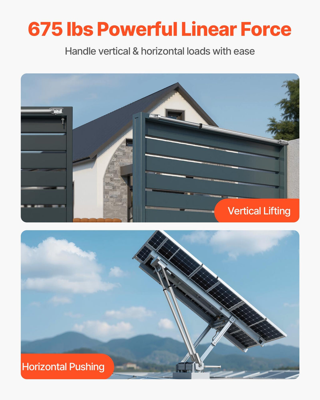 12V Linear Actuator, 1016mm Stroke IP65 Waterproof Linear Actuator, 3000N 5mm/s Motion Actuators with Mounting Bracket for Solar Trackers, Industrial Machinery, Door Opener