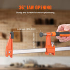 Bar Clamps for Woodworking, 2-Pack 36" Clamp/Spreader, Quick-Change F Clamp