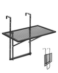 Balcony Hanging Table 19 x 24 in Metal Patio Railing Table Adjustable