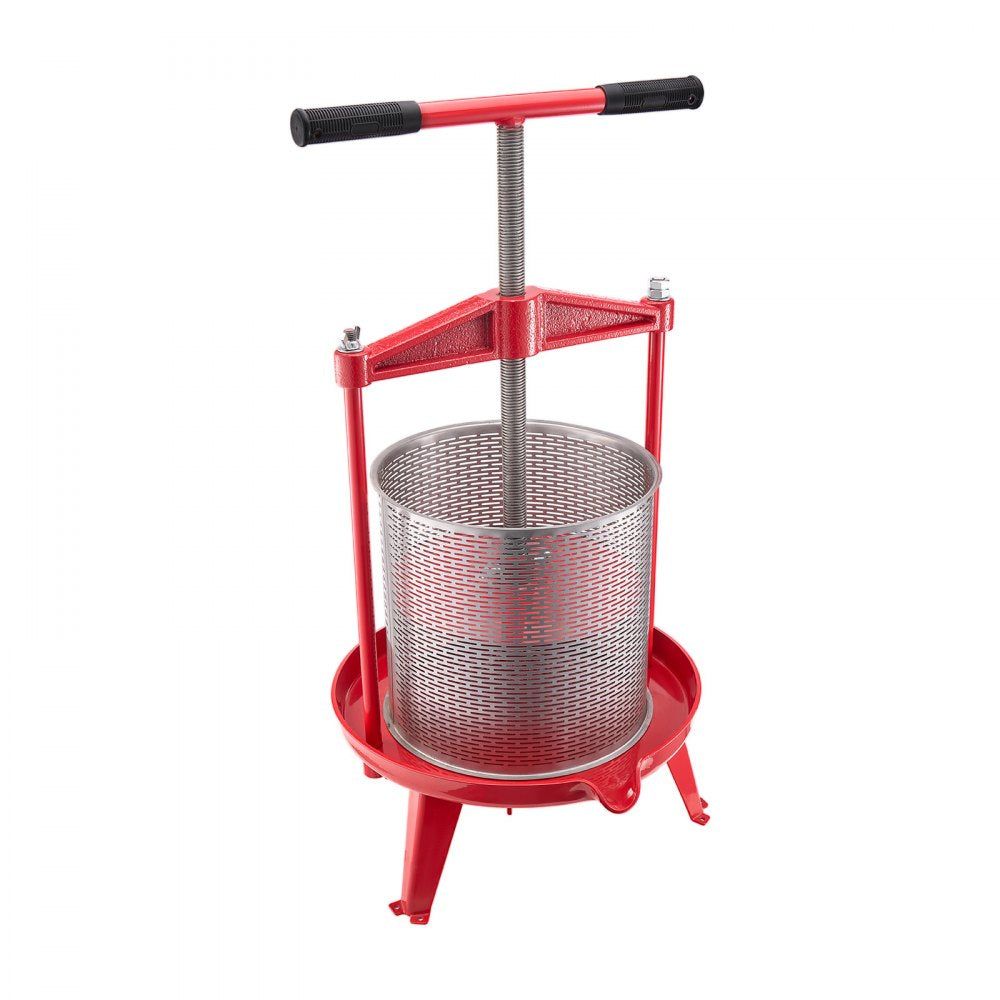 Fruit Wine Press Manual Press for Wine Making 3.69 Gal/14L Stainless Steel