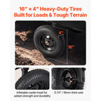 Dump Trailer 227 kg 10 Cu. Ft Tow Behind Plastic Garden ATV Trailer Cart