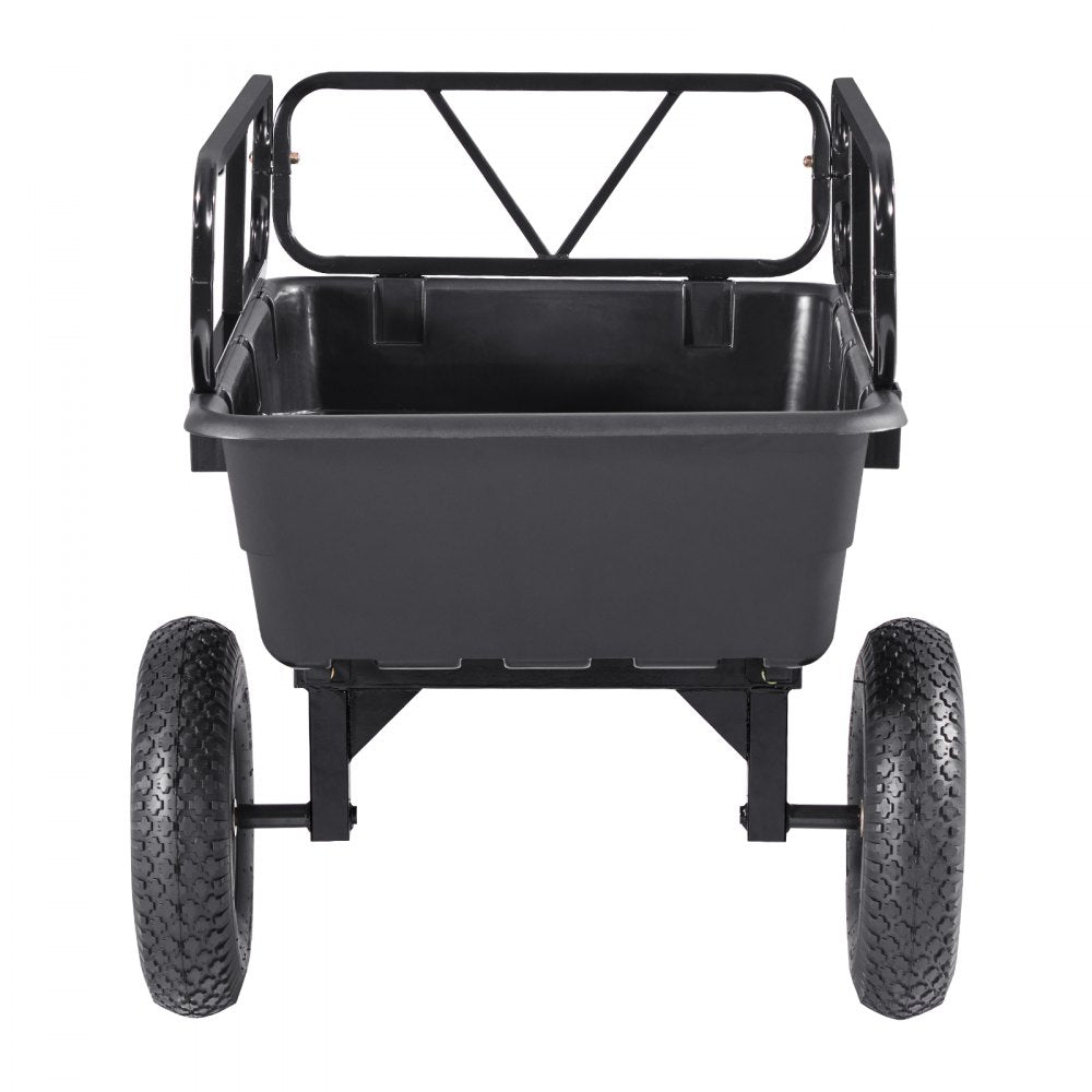 Dump Trailer 227 kg 10 Cu. Ft Tow Behind Plastic Garden ATV Trailer Cart