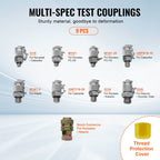 Hydraulic Pressure Test Kit, 250/400/600bar, 3 Gauges 9 Test Couplings 3 Test