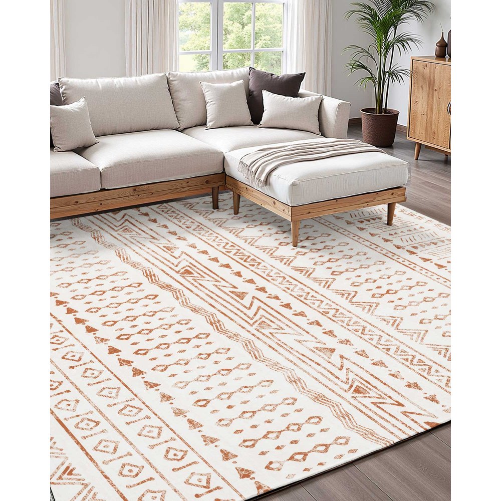 Large Area Rug 1828.8x2743.2 mm Anti-Skid Indoor Floor Mat Modern Beige