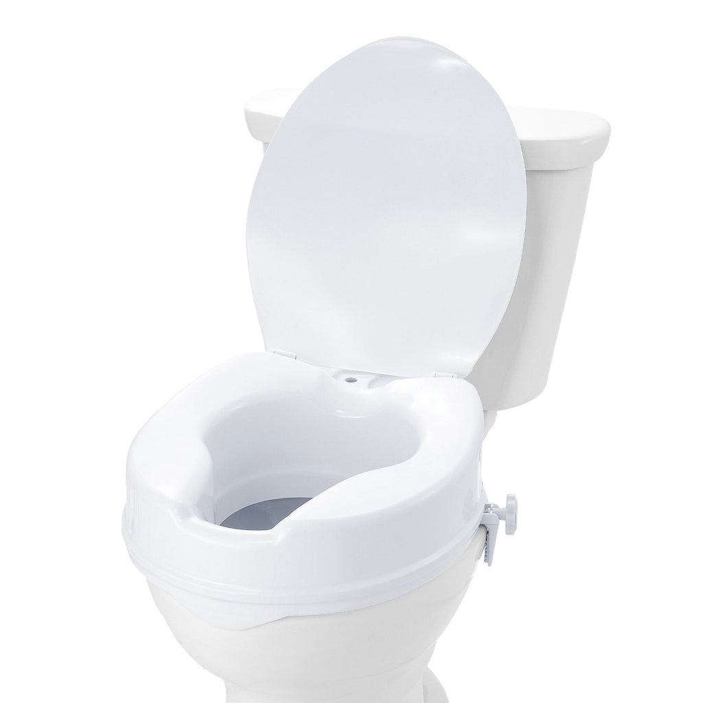 Raised Toilet Seat, 100 mm Height Raised, 136 kg Weight Capacity, Universal