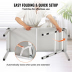 Folding Portable Bar Table, Tradeshow Podium Table for Indoor, Outdoor, Party,