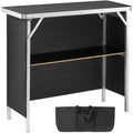 Folding Portable Bar Table, Tradeshow Podium Table for Indoor, Outdoor, Party,