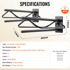 Saddle Rack with Pad Bar 2 Packs Wall Mounted Horse Saddle Stand Black