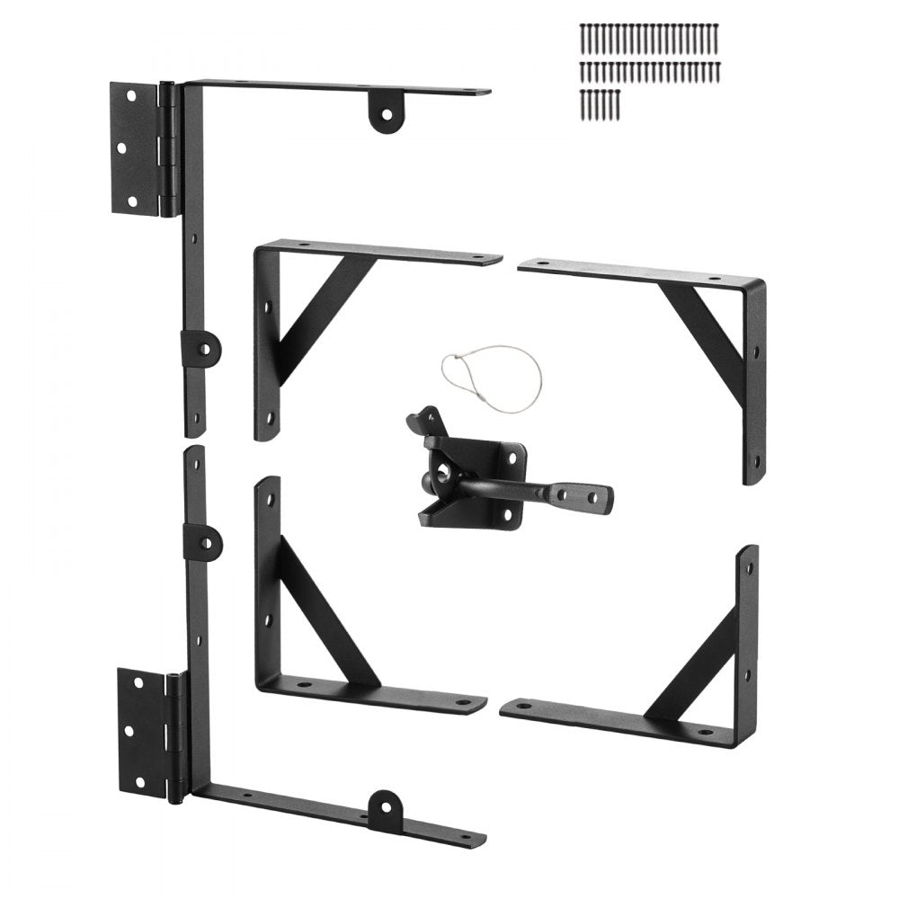 Gate Corner Brace Bracket Anti Sag Gate Frame Hardware Kit Iron Black