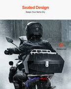 48L Motorcycle Top Case Universal Motorbike Tail with Reflective Panel