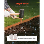 Steel Landscape Edging 10 Packs 40 x 4.5in Weather-Resistant for Yard Lawn