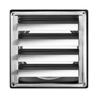 145mm Wall Vent Cover, Louvered Square AC Vent Gable Cover, Premium Stainless Steel & with Noise Reducing Rubber Gasket, for House,Bathroom,Garage,Kitchen,Basement (1 Pack, Silver)