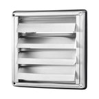 145mm Wall Vent Cover, Louvered Square AC Vent Gable Cover, Premium Stainless Steel & with Noise Reducing Rubber Gasket, for House,Bathroom,Garage,Kitchen,Basement (1 Pack, Silver)
