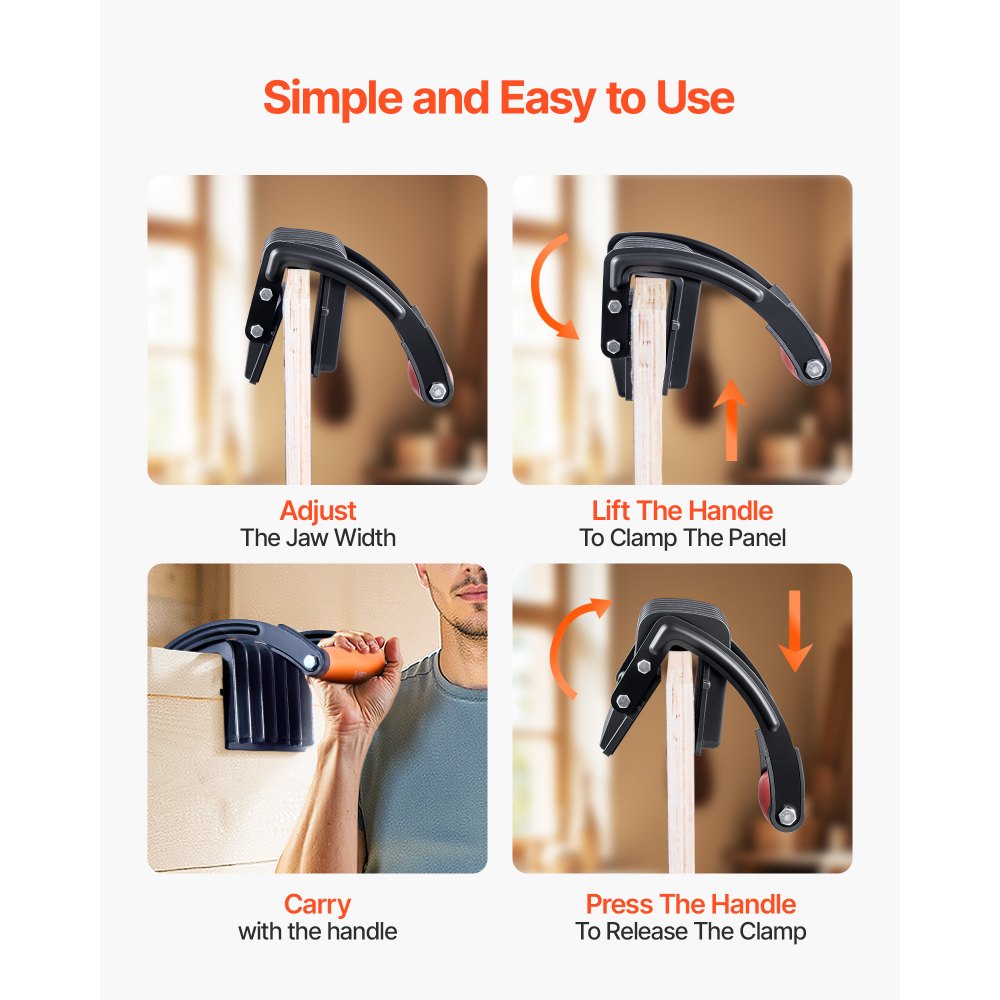Plywood Carrier 90.7 kg Drywall Carrying Tool for 0-25.4 mm Thickness