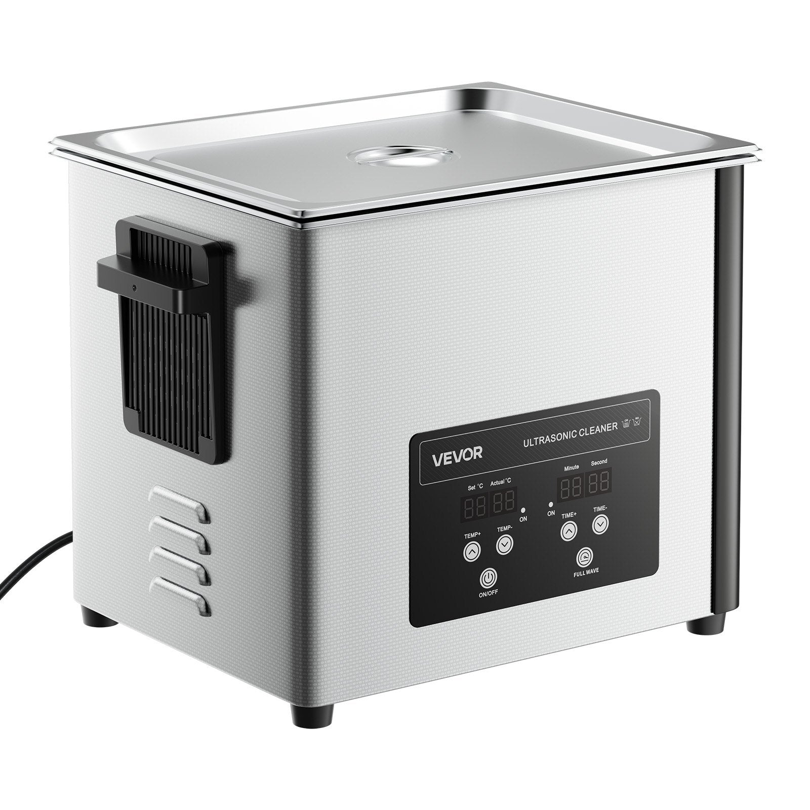 10L Ultrasonic Cleaner, Professional Ultrasonic Cleaner Machine with Cleaning Basket & Digital Display, 180W Stainless Steel 40kHz Cleaning Machine for Watches, Razors, Jewelry, Coins, and More