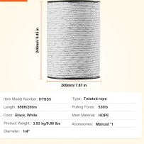 656Ft 200M Electric Fence Wire Fencing Polywire Horse Cattle Livestock