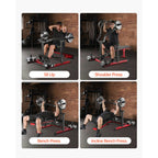 450 LBS Chest Press Machine Adjustable Bench Press Flat Incline Bench Gym