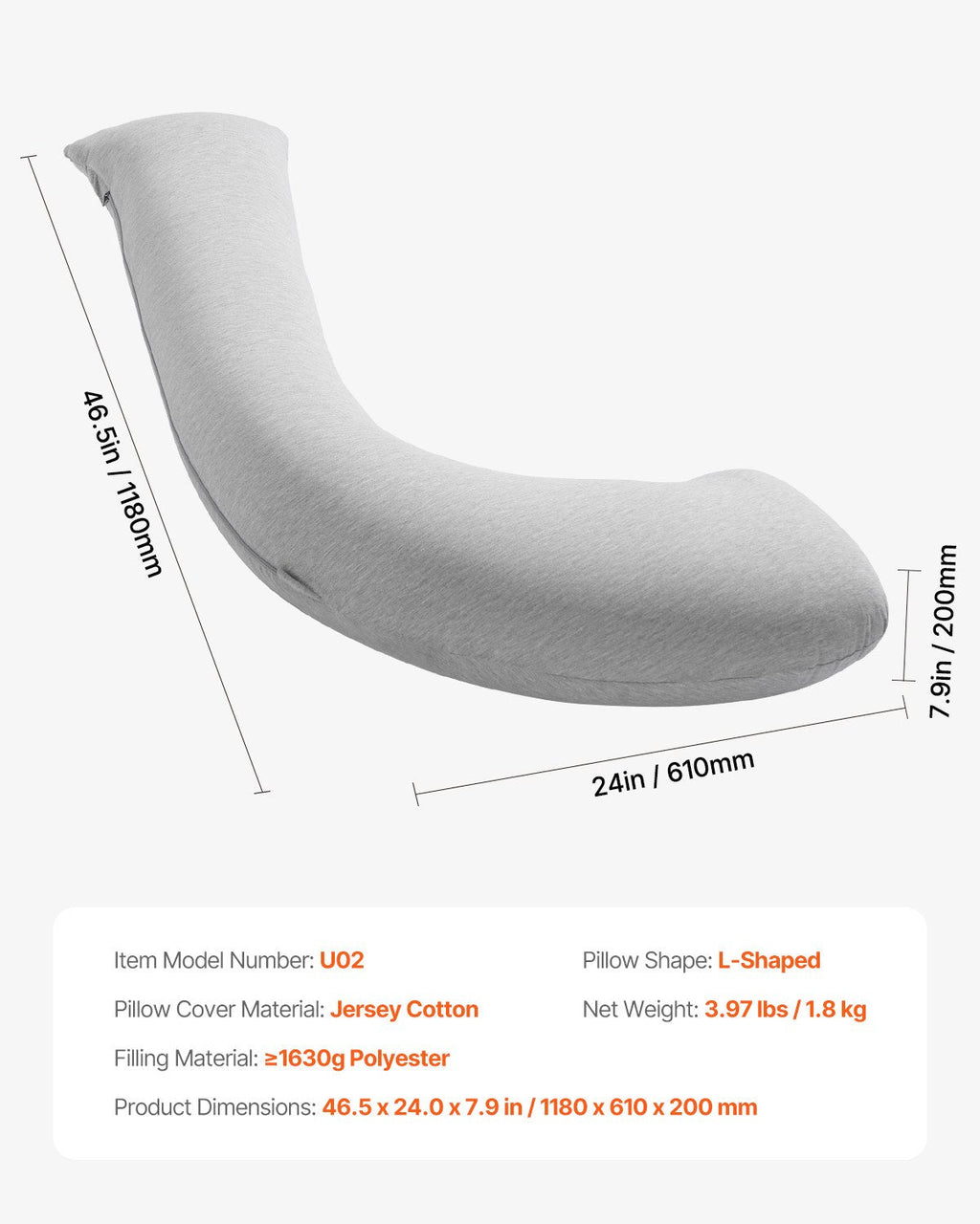 Pregnancy Pillows L-Shaped Pregnant Maternity Pillow Soft & Breathable
